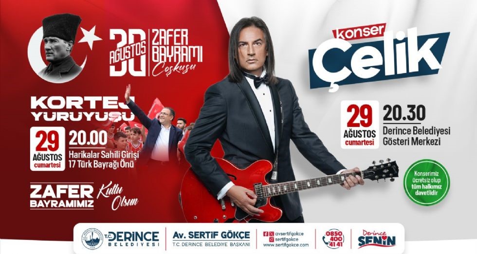 Derince Çelik konseri 29 Ağustos 2026